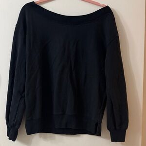 Abercrombie & Fitch Off-Shoulder Sweater in Black